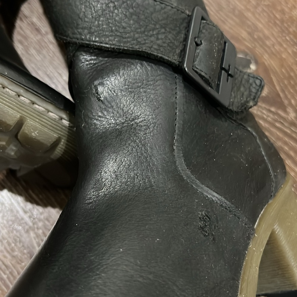 Dr martens heel boots Women's Black Leather size 6 - Picture 7 of 12